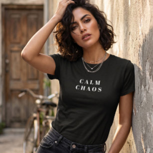Rustige Chaos - Vrouwen Paradox T-shirt Zwart