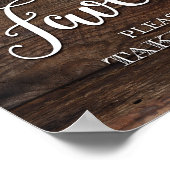 Rustige Chic FAVORS Sign Print (Hoek)