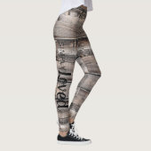 rustige chic SIMPLY LOVED script op barnwood | Leggings (Rechts)
