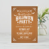 Rustige Chic Spooktacular Halloween Party Kaart (Staand voorkant)