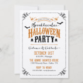 Rustige Chic Spooktacular Halloween Party Kaart (Voorkant)