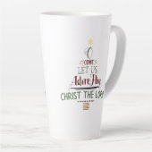 Rustige Christelijke kerstcaroltypografie Latte Mok (Rechterhoek)