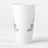Rustige Christelijke kerstcaroltypografie Latte Mok (Voorkant)