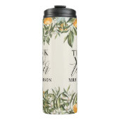 Rustige citrusvruchten oranje botanisch bedankt le thermosbeker (Voorkant)