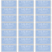 Rustige Cornflower Blue Guest Adresetiketten Sticker (Voorkant)
