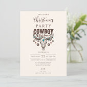 Rustige Cowboy Kerstmis Kaart (Staand voorkant)