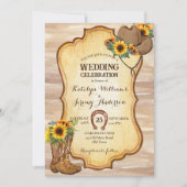 Rustige cowboylaarzen en waterverf van petten zonn kaart (Voorkant)