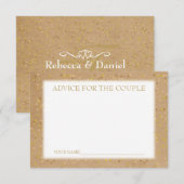 Rustige Craft Gold Dust Confetti Advice Advieskaart (Voorkant / Achterkant)