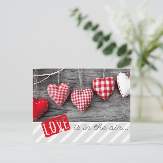 Rustige Craft Hearts Valentijnsdag Briefkaarten (Staand voorkant)