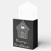 Rustige Cute Gingerbrood House Black Kerstcadeau Bedankdoosjes (Geopend)