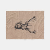 Rustige  Deer Antlers Fleece Deken (Voorkant (Horizontaal))