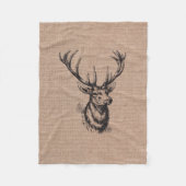 Rustige  Deer Antlers Fleece Deken (Voorkant)