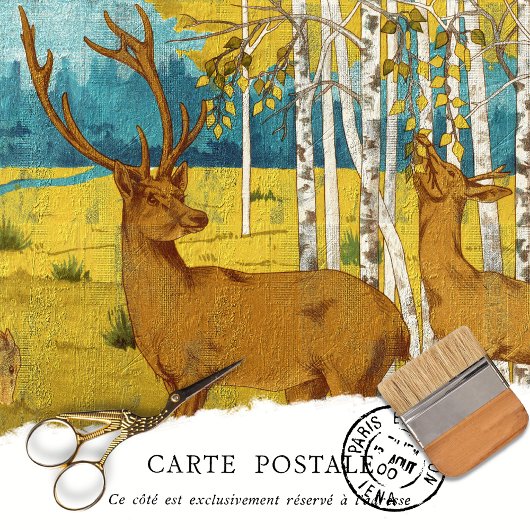 Rustige  deer Texture Decoupage Tissuepapier