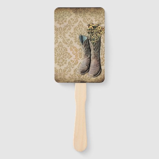 rustige demask western land cowboy boot handwaaier (Voorkant)