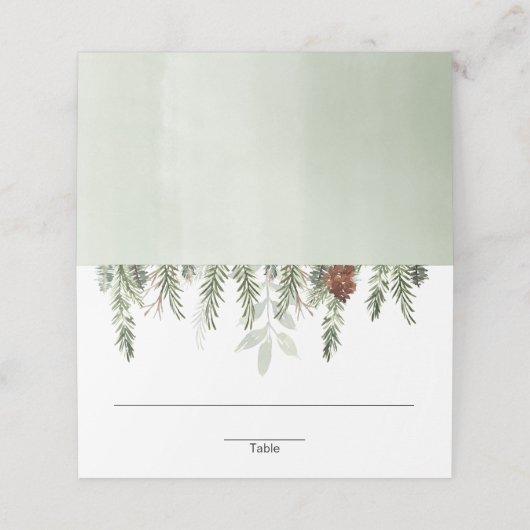 Rustige denbomen in de winter kerstmis (Buitenkant ongevouwen)