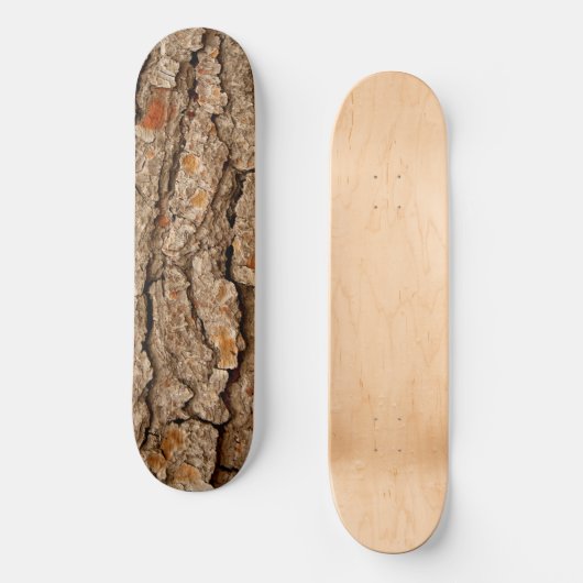Rustige dennenbast textuur skateboard (Voorkant)