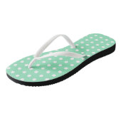 Rustige Design White, gekleurde Mint Green-Sjabloo Teenslippers (Schuin)