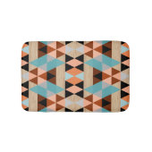 Rustige Diamond Squares Triangles Wood Art Pattern Badmat (Voorkant)