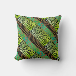 Rustige dierenpatchwork Zebra Stripe Pillow Kussen
