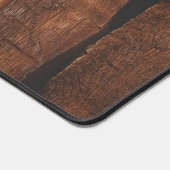 Rustige, donkerbruin, oud hout Monogram Bureaumat (Hoek)