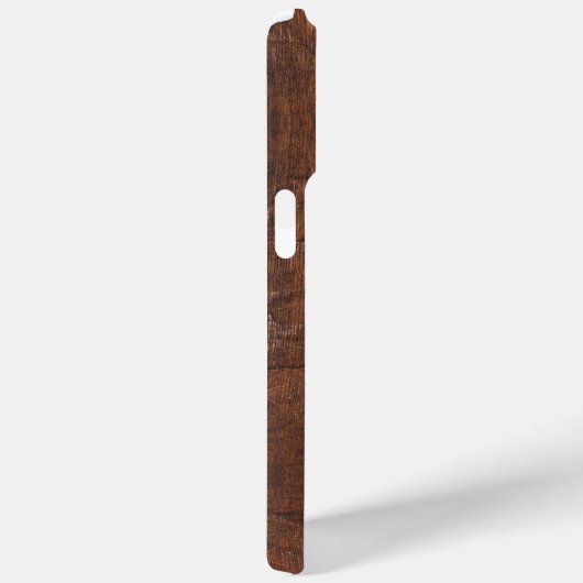 Rustige, donkerbruin, oud hout Monogram Case-Mate iPhone Case (Achterkant / Rechts)