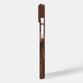 Rustige, donkerbruin, oud hout Monogram Case-Mate iPhone Case (Achterkant / Links)