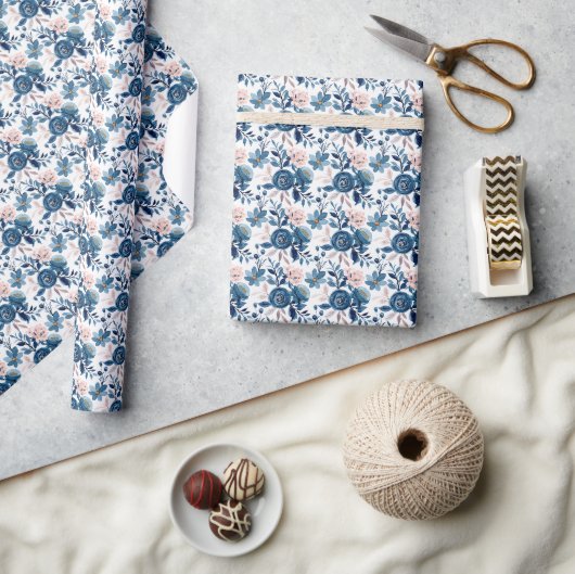 Rustige Donkere Bloementuin Cadeaupapier (Crafts)