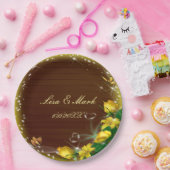 Rustige, donkerwitte bosvlinder papieren bordje (Feest)