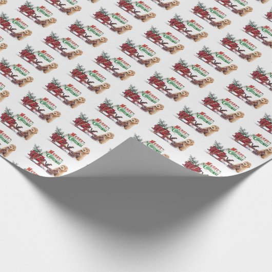 Rustige Doodle Kerstmis Cadeaupapier (Hoek)