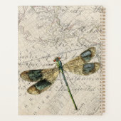Rustige dragonfly-monogram planner (Achterkant)