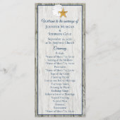 Rustige driftwood en dollaire bruiloft programma (Voorkant)