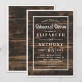 Rustige Eenvoudige elegante Barn Wood repetitie Kaart (Voorkant / Achterkant)