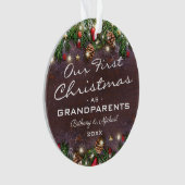 Rustige Eerste Kerstmis als grootouders Ornament (voorkant)