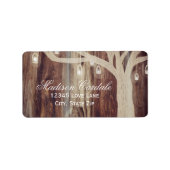 Rustige eikenbomen Adresetiketten voor houtwaren Etiket (Voorkant)