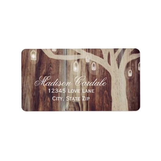 Rustige eikenbomen Adresetiketten voor houtwaren Etiket (Voorkant)