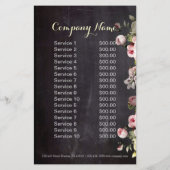 rustige elegant botanisch karton floraal flyer (Achterkant)