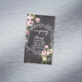 rustige elegant  botanisch karton floraal magnetisch visitekaartje (Voorbeeld)