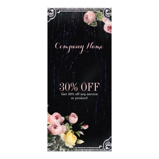 rustige elegant botanisch karton floraal reclamekaart (Voorkant)