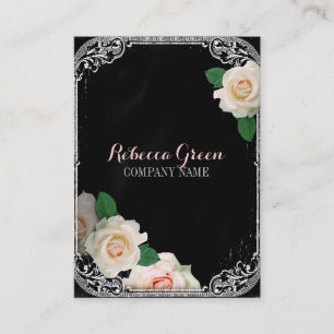 rustige elegant  botanisch karton floraal visitekaartje