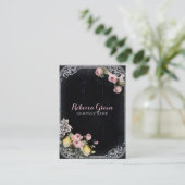 rustige elegant  botanisch karton floraal visitekaartje (Staand voorkant)