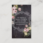 rustige elegant  botanisch karton floraal visitekaartje (Achterkant)