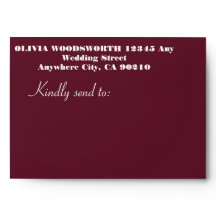 Rustige elegant Burgundy florale Envelope