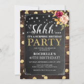 Rustige Elegant Surprise Birthday Party Kaart (Voorkant)