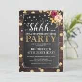 Rustige Elegant Surprise Birthday Party Kaart (Staand voorkant)