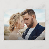 Rustige elegante bruiloft bedankt voor je botanisc uitnodiging briefkaart (Voorkant)