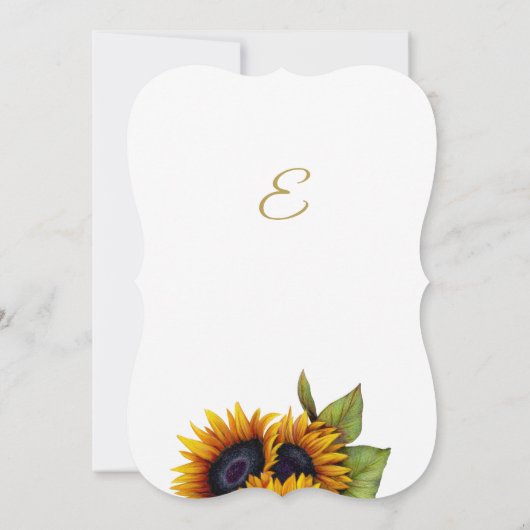 Rustige elegante goudzonnebloemen vrijgezellenfees kaart (Achterkant)