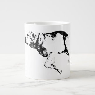 Rustige elegantie in monochroom extra grote beker