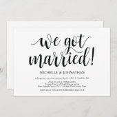 Rustige Elopement Reception Kaart (Voorkant / Achterkant)