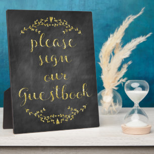 Rustige en Gold Glitter Guestbook Fotoplaat