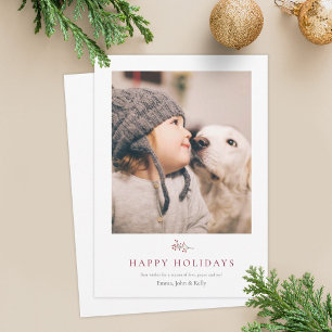 Rustige en minimalistische kerstfeestdag Kaart